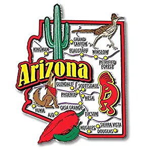 Arizona State Jumbo Map Magnet