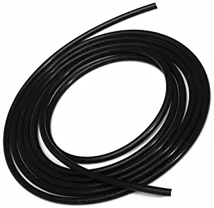 Upgr8 Universal Inner Diameter High Performance 5 Feet Length Silicone Vacuum Hose Line (4MM(5/32 Inch), Black)