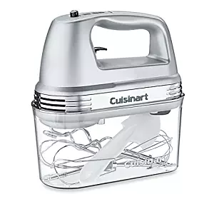 7-Speed Electric Hand Mixer in Brushed Chrome with Storage Case