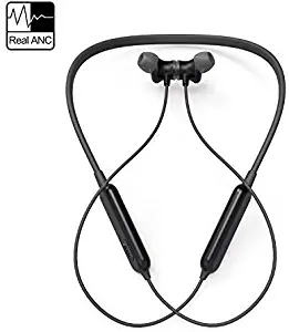 Active Noise Cancelling Headphones, AKAMATE Wireless Neckband Headset Bluetooth V4.2 in-Ear Waterproof Earbuds Magnetic Hi-Fi Stereo Sports Earphones Mic, Carrying Bag