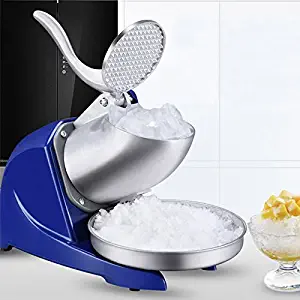 Electric Ice Shaver crusher Snow Cone Maker Electric Shaved Ice Machine Portable Stainless Steel Blade Shaved Ice 220V 380W 1440r/min 50Hz Blue