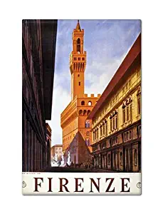 Florence Italy Firenze Advertising Poster Artwork Fridge Magnet