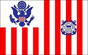 MAGNET 3x5 inch U.S. Coast Guard AUXILIARY FLAG Sticker -us military logo ensign swim Magnetic vinyl bumper sticker sticks to any metal fridge, car, signs