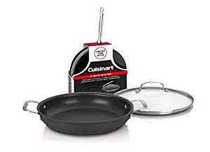 Cuisinart Chef's Classic 12-Inch Non-Stick Hard Anodized Everyday Pan with Medium Dome Cover bundle with Chef's Classic 12-Inch Non-Stick Deep Fry Pan With Cover