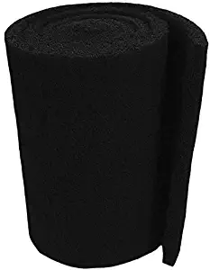 Aquatic Experts Classic Koi Pond Filter Pad COARSE - 12 Inches by 72 Inches by 1 Inch - Black Bulk Roll Pond Filter Media, Rigid Ultra-Durable Latex Coated Fish Pond Filter Material USA