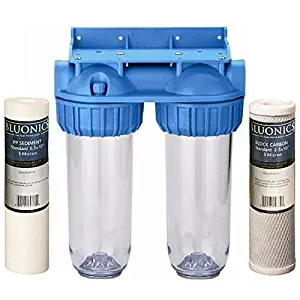 BLUONICS Dual Whole House Water Filter Purifier > Carbon Block and Sediment Filters Included