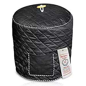 Decorative Cover for Electric Pressure Cookers Has Pocket for Accessories - Fits 6QT Instant Pot (Black)