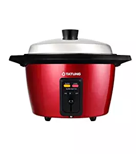 TATUNG - 11 Cups Multi-Functional Stainless Steel Rice Cooker with Steamer (RED)