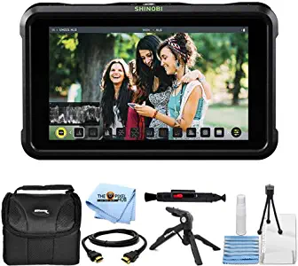 Atomos Shinobi SDI 5" 3G-SDI & 4K HDMI Pro Monitor ATOMSHBS01 - Essential Bundle with Gadget Bag, HDMI Cable, Tripod, Cleaning Pen and Cleaning Pen