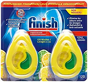 Finish Dishwasher Freshener, 220 washes, Citrus Lemon Lime Scent, Pack of 4, 0.17 fl oz / 5ml