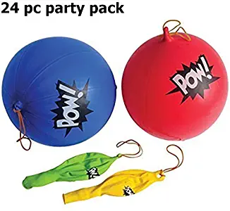 Superhero PUNCHBALLS - super hero party favors and toys (24 PC PARTY PACK)