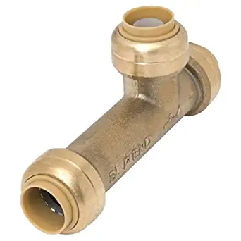 SharkBite U3370LFA Push-to-Connect Wye Pipe Tee, 3/4 inch x 3/4 inch x 3/4 inch