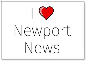 I Love Newport News, fridge magnet (design 3)