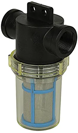 3/4" Female NPT In-Line Strainer with mounting tab and 50 mesh stainless steel screen