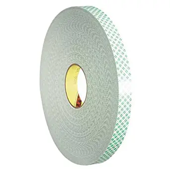 3M T9534032R 4032 Double Sided Foam Tape, 1/2" Width x 5 yd. Length, Natural