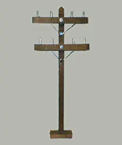 Model Railroad G Gauge Telephone / Telegraph Pole - Set of 3