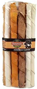 Lennox Group 15 Count Rawhide Express Twisted Sticks, 10", Assorted