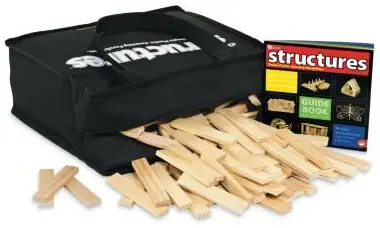 MindWare KEVA Structures: 400 Plank Building Set in a Canvas Tote