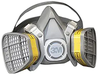3M 5303 Large Yellow Thermoplastic Elastomer Half Mask 5000 Series Disposable Air Purifying Respirator with 4 Point Harness, English, 27.612 fl. oz, Plastic, 6.8" x 6.8" x 6.8"