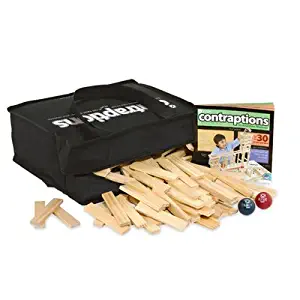 MindWare KEVA Contraptions: 400 Plank Building Set in a Canvas Tote