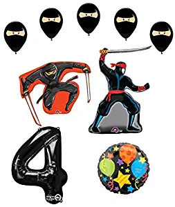 Mayflower Products Ninja 4th Birthday Party Supplies and Balloon Decorations