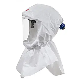 3M S-605-10 Standard Polypropylene S-Series Versaflo White Replacement Hood with Inner Collar (for Use with Premium Head Suspension), English, 38.35 fl. oz, Plastic, 5" x 20" x 16"