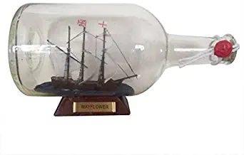 Hampton NauticalMayflower Ship in a Bottle, 9"
