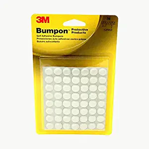 3M Bumpon Protective Products Blister Pack SJ5412 White, 0.500 in x 0.140 in, 56 Bumpons/Blister, 18 Blisters/Case