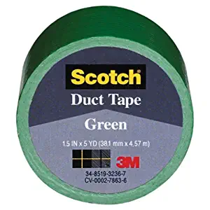 3M COMPANY 1005-GRN-IP Green Duct Tape, 1.5 x 5-Yard