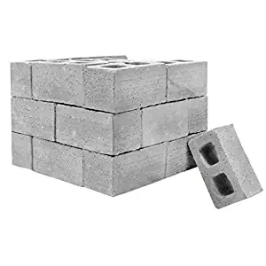 FORESTIME Building Brick Block Set,32Pcs Mini Cement Cinder Bricks Mini Gray Bricks Miniature Cinder Blocks Toy for Kids- Shipped from US