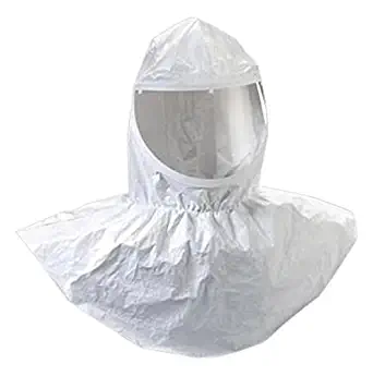 3M H-410-10 Standard Tyvek QC H-Series White Hood with Collar (for Use with Belt Mounted PAPRs Or Supplied Air Components), English, 6.136 fl. oz, Plastic, 1" x 1" x 1"
