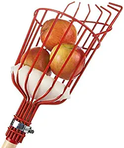 huanqiu-01 Fruit Picker Pole Tool, 5.5/8/13-Foot Fruit Picker with Lightweight Aluminum Telescoping Pole, Fruit Picking Equipment for Getting Fruits（5.5FT） Contains no Sticks