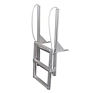 6 Step Dock Lift Ladder, Standard 2" Step, Anodized Aluminum - Jif Marine