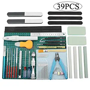 BXQINLENX Professional 39 PCS Gundam Model Tools Kit Modeler Basic Tools Craft Set Hobby Building Tools Kit for Gundam Car Model Building Repairing and Fixing(Q)