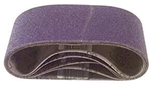 3M 81433 4-Inch x 24-Inch Purple Regalite Resin Bond 120 Grit Cloth Sanding Belt, Pack of 5