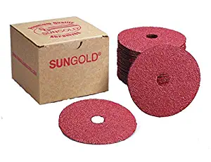 Sungold Abrasives 16904 4-1/2-Inch x 7/8-Inch Center Hole Aluminum Oxide Fiber Disc, 25-Pack, 50 Grit