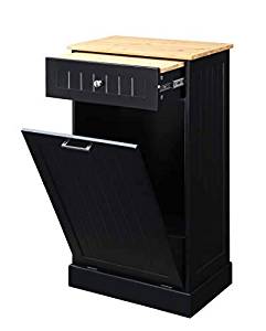 Tilt Out Trash Cabinet by Seven Oaks (Black)