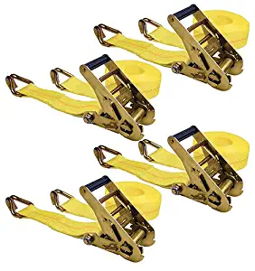 Keeper 04629 25' x 2" Ratchet Tie-Down with J-Hooks, 4 Pack