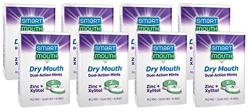 SmartMouth Dry Mouth Relief Mints, Great Mint Flavor (Pack of 8)