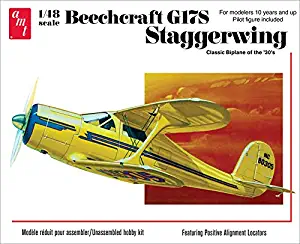 AMT Beechcraft G17S Staggerwing 1:48 Scale Model Airplane Kit 886