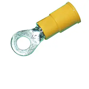 3M Ring Terminal Vinyl Insulated #10 Yellow 10-12 Gauge - 100PK