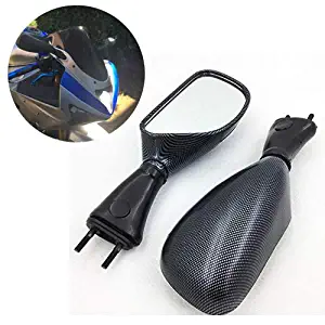 XKMT-Compatible With 1998-2002 Kawasaki Ninja Zx6R 1998-2003 Zx9R 2006-2008 650R Carbon mirrors Replacement [B00YWBU49U]