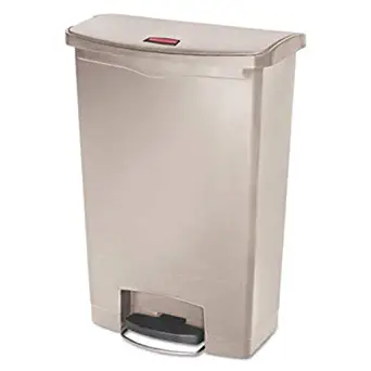 Rubbermaid Slim Jim 90L/24G Resin Construction Step Waste Bin