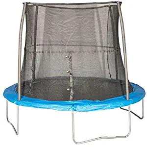 JumpKing 10 Foot Outdoor Trampoline and Safety Net Enclosure, Blue | JK10VC1