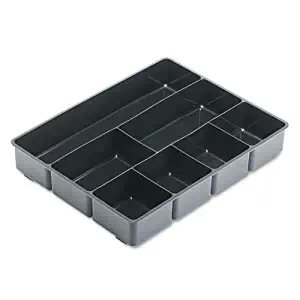 Drawer Director, 7 Compartments, 15 quot;x12 quot;x2-3/8 quot;, Black