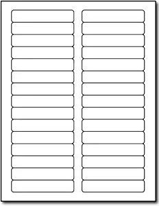 Inkjet/Laser File Folder Labels - 2/3" x 3 7/16" - 30 Labels Per Sheet - 25 Sheets / 750 Labels