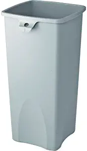 Rubbermaid Commercial Products Untouchable Square Trash Can, Gray, 23 Gallons-RCP356988GY
