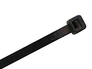 9" Kable Kontrol Heavy Duty UV Black Zip Ties, 250Lbs Test (100, 9"Long)