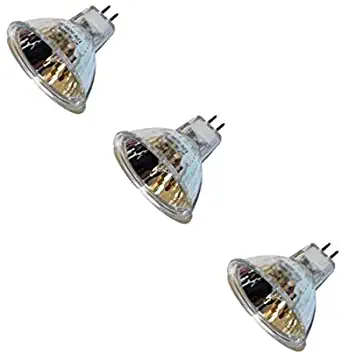 3 Pack ENX ANSI Code Lamp 82 Voltage Rating, 360 Watts, 4.39 Amps, GY5.3 Base, MR16 Bulb, CC-8 Filament, 1.75"/44.5mm MOL, 2.00"/50.8mm MOD, CT deg K 3300, 75 Rated Life