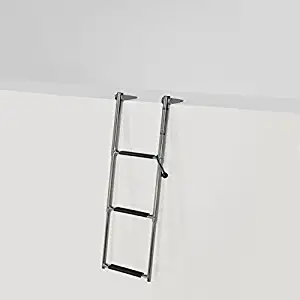 RecPro Marine SSL-A3 10" 3 STEP TELESCOPING TOP MOUNT SWIM PLATFORM BOARDING LADDER